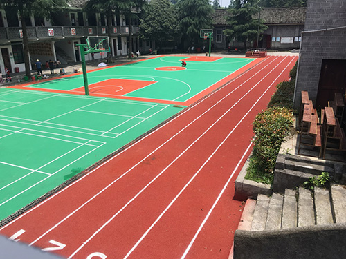 吉首鳳凰縣培民學校塑膠跑道 綠色環保