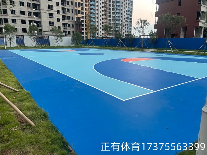懷化麻陽縣高檔小區硅pu球場施工